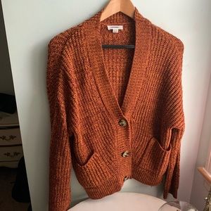 Rust colored garage cropped sweater